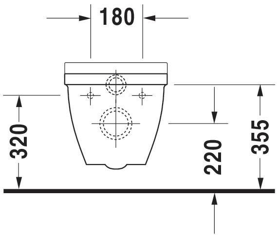 Cuvette suspvitstarck3 réf. 2203090000