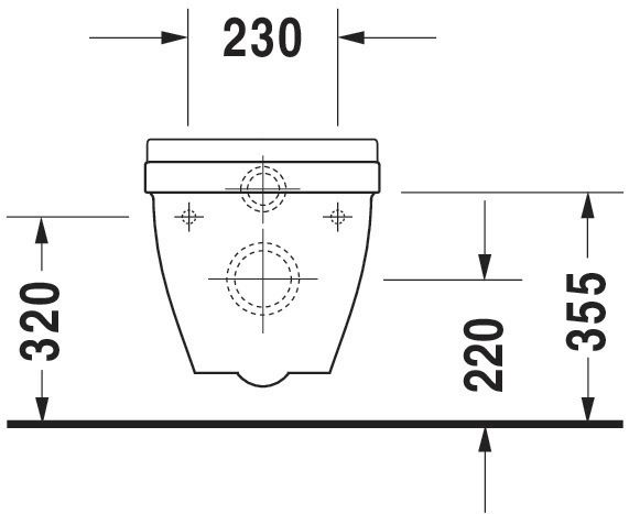 Cuvette suspendue starck 3 fc blanc réf. 2206090000