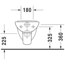 Cuvette D-CODE, suspendue, face creux 48, sortie horizontale, Blanc réf. 2211090000