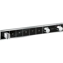 hansgrohe RainSelect Factice Module thermostatique encastré avec 5 fonctions, Noir/Chromé