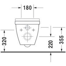 Cuvette suspendue starck 3 +5cm blanc réf. 22150900001