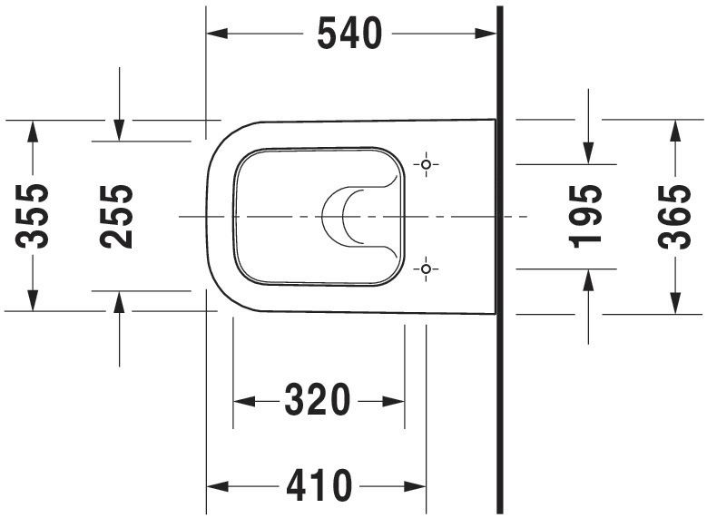 Cuvette suspendu 54cm Happy D2 blanc Wondergliss réf. 22210900001