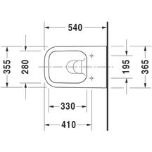 Cuvette suspendue Happy D.2 rimless à fond creux, système Durafix inclus, UWL classe 1, anthracite Réf. 2222098900