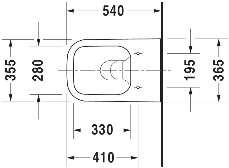 Cuvette suspendue Happy D.2 rimless à fond creux, système Durafix inclus, UWL classe 1, anthracite Réf. 2222098900