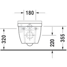 Cuvette suspendue STARCK 3, 36x54cm, à fond creux, fixations incluses, blanc réf. 2225090000