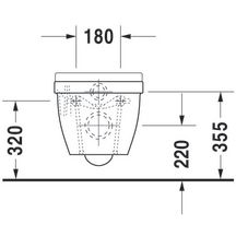 Cuvette suspendue starck 3 compact blanc réf. 2227090000