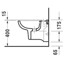 Bidet suspendu D-CODE, 48cm, Blanc réf. 2237150000