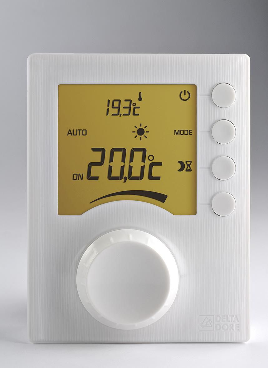 Thermostat élec radio a affichage digital et a molette pour chauffage Tybox 33 Réf : 6053002