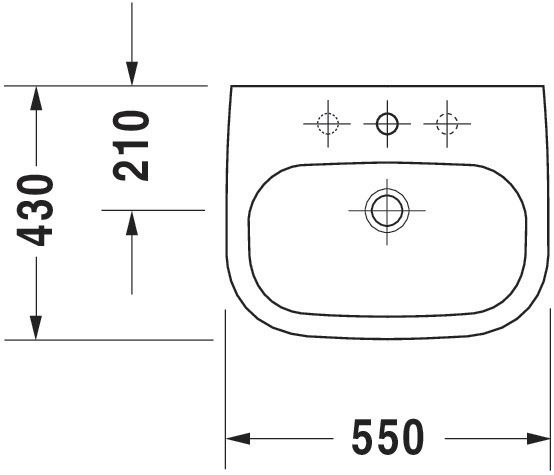 Lavabo D-CODE, 55 x 43, Blanc Réf. 2310550000