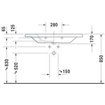 Lavabo pour meuble 100 cm Durastyle blanc Réf. 2320100000