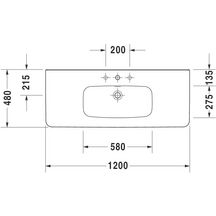 Lavabo pour meuble 120 cm Durastyle blanc Réf. 2320120000