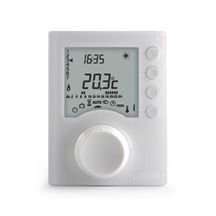 Thermostat d'ambiance Tybox 1137 programmable radio pour chaudière et PAC - mode confort / économique - connectable - fonctionne sur piles Réf. 6053064