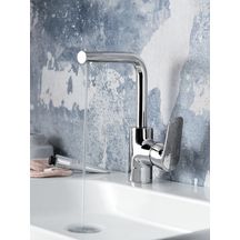 Mitigeur Aleo lavabo bec tube chromé réf. E72278-CP