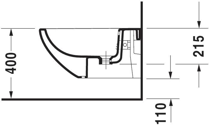 Bidet suspendu cortina blanc réf. 2531150000