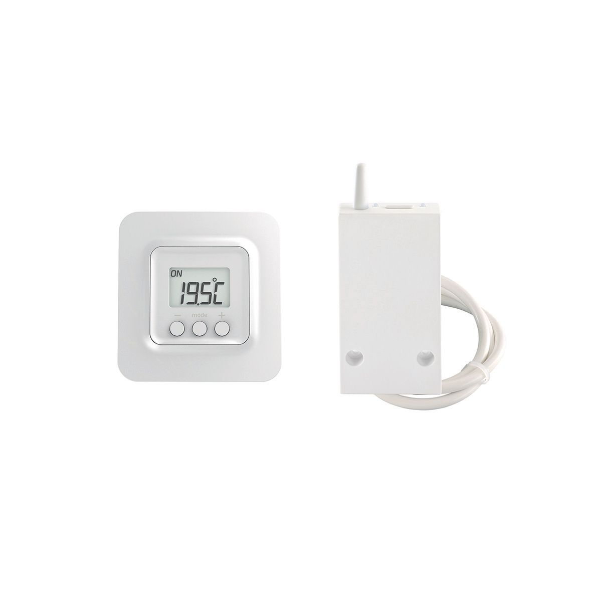 Thermostat d'ambiance radio Tybox 2300 pour système non réversible, mono/multizones : commande chaudière, poêle à bois, PAC, vanne, circulateur Réf. 6053081