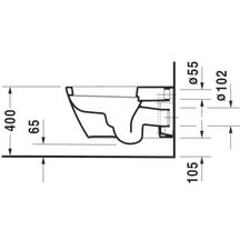 Cuvette suspendue starck 2 longue blanc réf. 25330900001