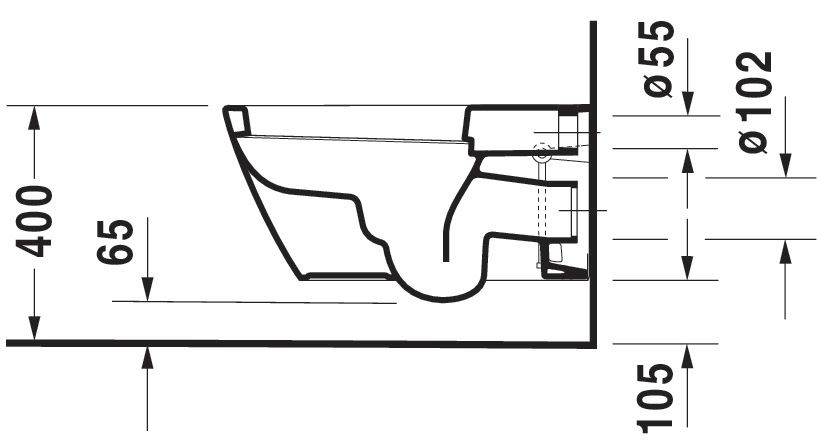 Cuvette suspendue starck 2 longue blanc réf. 25330900001