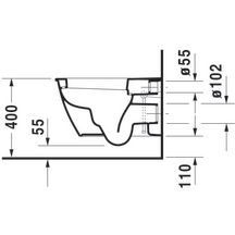 Cuvette suspendue darling new 54 cm blanc réf. 2545090000