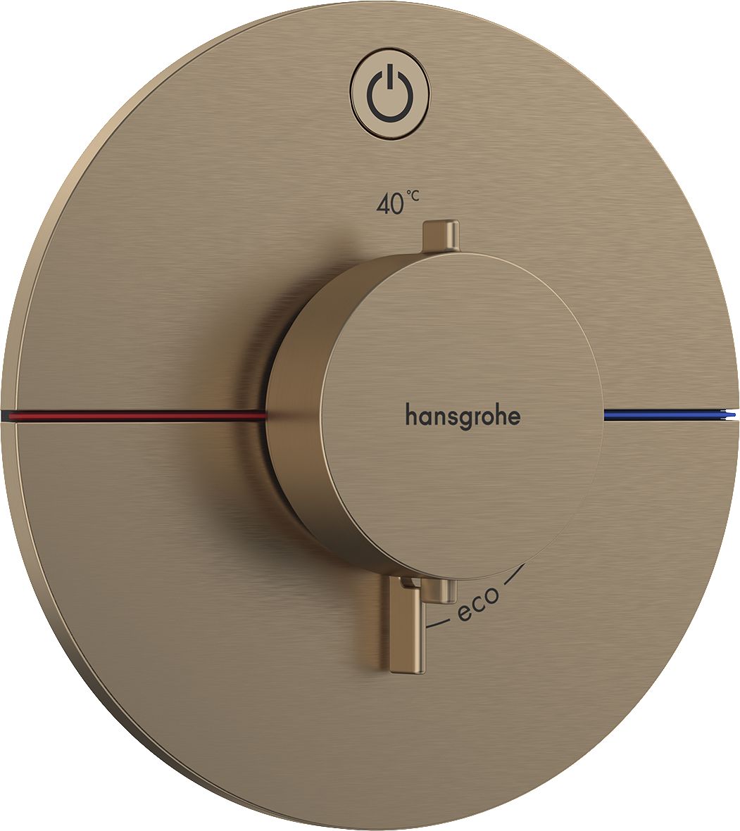 hansgrohe ShowerSelect Comfort S Set de finition pour mitigeur thermostatique encastré, Bronze brossé