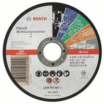 Disque à tronçonner à moyeu plat Rapido Multi Construction ACS 46 V BF 125mm-1,6mm Réf. 2608602383