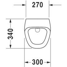 Urinoir Durastyle blanc alimentation arriere pour reseau Réf. 2804310093