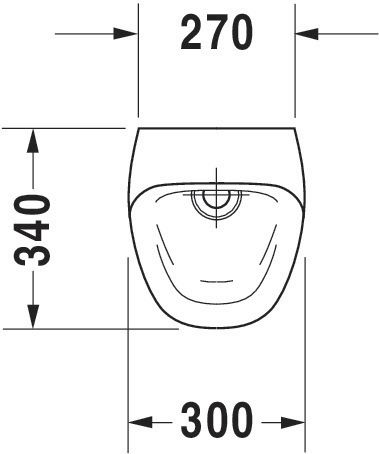 Urinoir Durastyle avec diffuseur blanc alimentation arriere pour reseau Réf. 2806310093