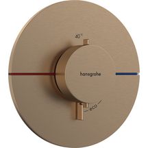 hansgrohe ShowerSelect Comfort S Set de finition pour mitigeur thermostatique encastré, Bronze brossé