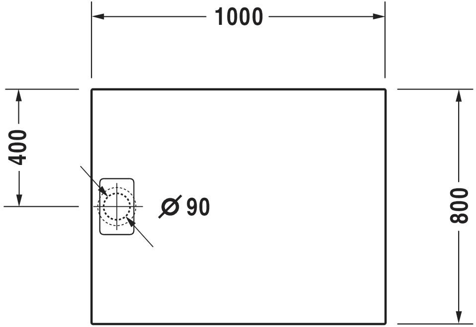 Receveur de douche STONETTO Réf. 720147380000000