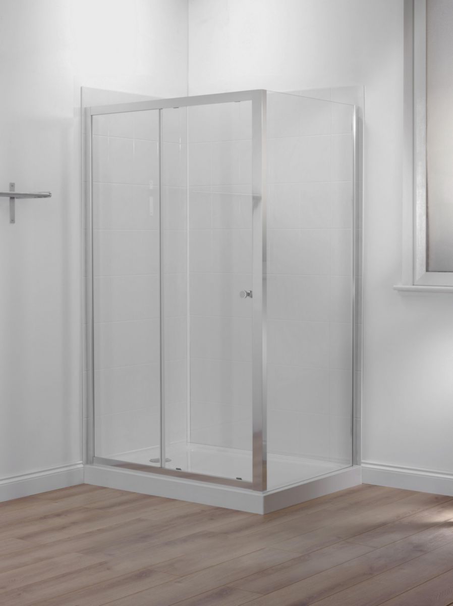 Porte de douche coulissante 100 cm chrome E14C100GA