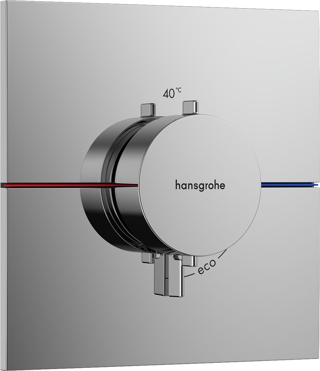 hansgrohe ShowerSelect Comfort E Set de finition pour mitigeur thermostatique encastré, Chrome