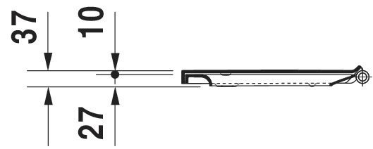 Abattant DURASTYL à charnière en inox avec amortisseur de fermeture réf. 20790000