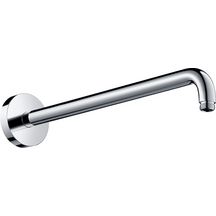 Bras de douche Axor mâle 15 x 21 avec rosace filetée et platine de renfort, sans rotule, saillie 383 mm, 90°, D 24 mm, chromé réf. 27413000