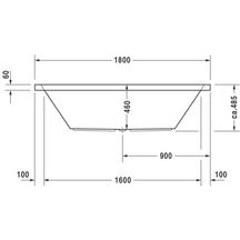 Baignoire starck 1800x900mm blanc réf. 700052000000000