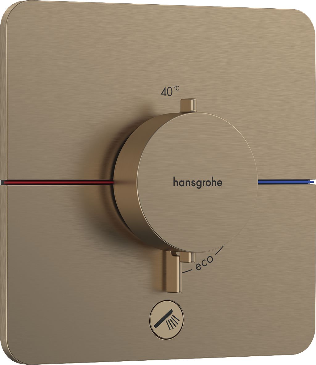 hansgrohe ShowerSelect Comfort Q Set de finition pour mitigeur thermostatique encastré, Bronze brossé