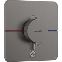 hansgrohe ShowerSelect Comfort Q Set de finition pour mitigeur thermostatique encastré, Noir chromé brossé