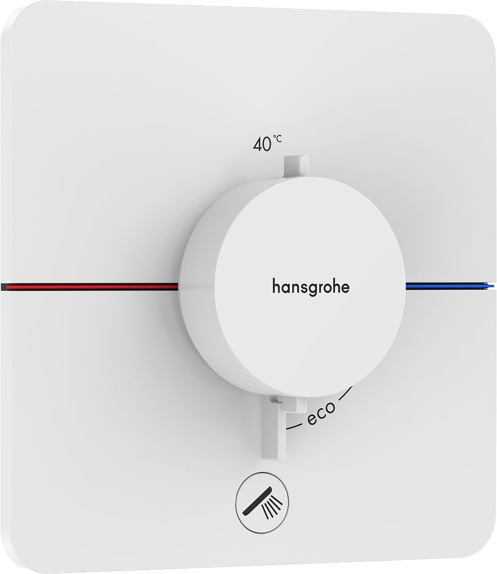 hansgrohe ShowerSelect Comfort Q Set de finition pour mitigeur thermostatique encastré, Blanc mat