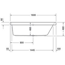 Baignoire Happy D2 1600x700mm blanc a encastrer angle droit réf. 700322000000000