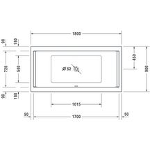Baignoire Starck 1800x900mm blanc a encastrer avec pieds réf. 700350000000000