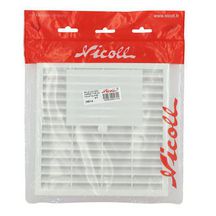 Grille d'aération + moustiquaire spécial façade à sceller à combinaison 1M214 carrée PVC blanc 191x191 mm