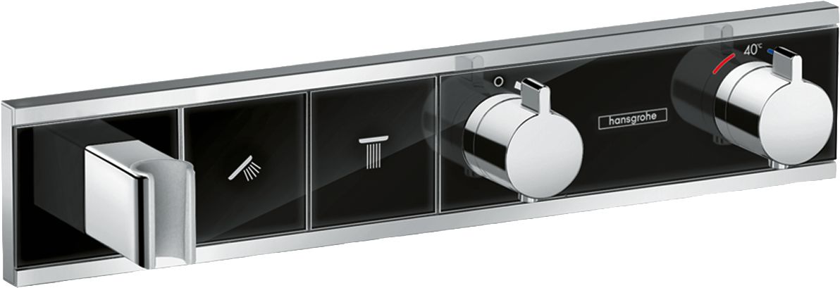 Module thermostatique HG RainSelect encastré avec 2 fonctions réf. 15355600