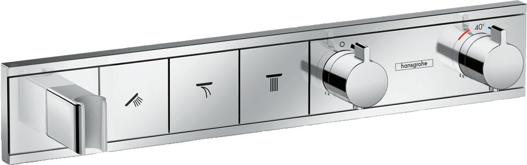 Module thermostatique HG RainSelect encastré avec 3 fonctions réf. 15356000