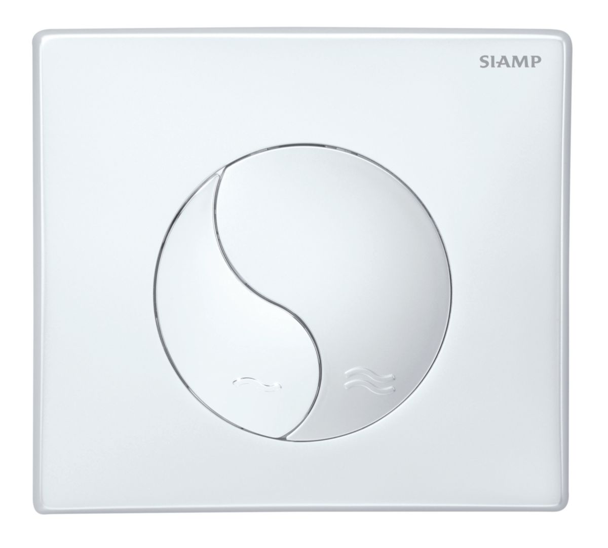 Plaque de commande pour bati-chasse YIN YANG 3 / 6 L blanc réf. 31180010