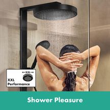 Colonne de douche 360  Rainfinity  1jet avec mitigeur thermostatique ShowerTablet 350 Noir mat Réf. 26853670