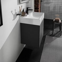 hansgrohe Xevolos E Plan vasque 600/480 sans trop plein, percé pour robinet, SmartClean, Blanc