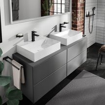 hansgrohe Xevolos E Lavabo à poser 600/480 sans trop plein, percé pour robinet, SmartClean, Blanc