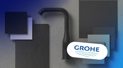 La finition Phantom Black de GROHE pour une salle de bain moderne