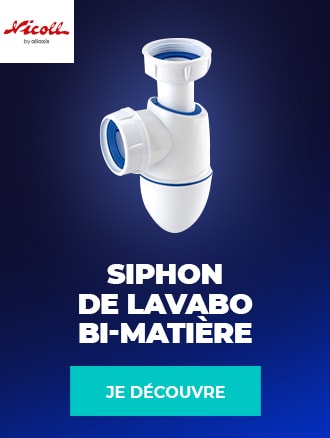 Nicoll siphon lavabo bi-matière