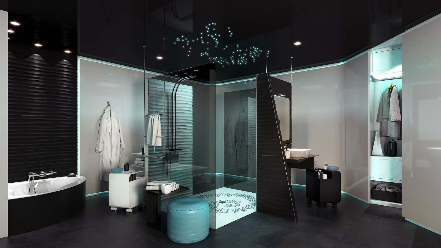 Salle de bain futuriste