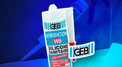 GEBSICONE W3 :  le joint sanitaire en silicone anti-moisissures