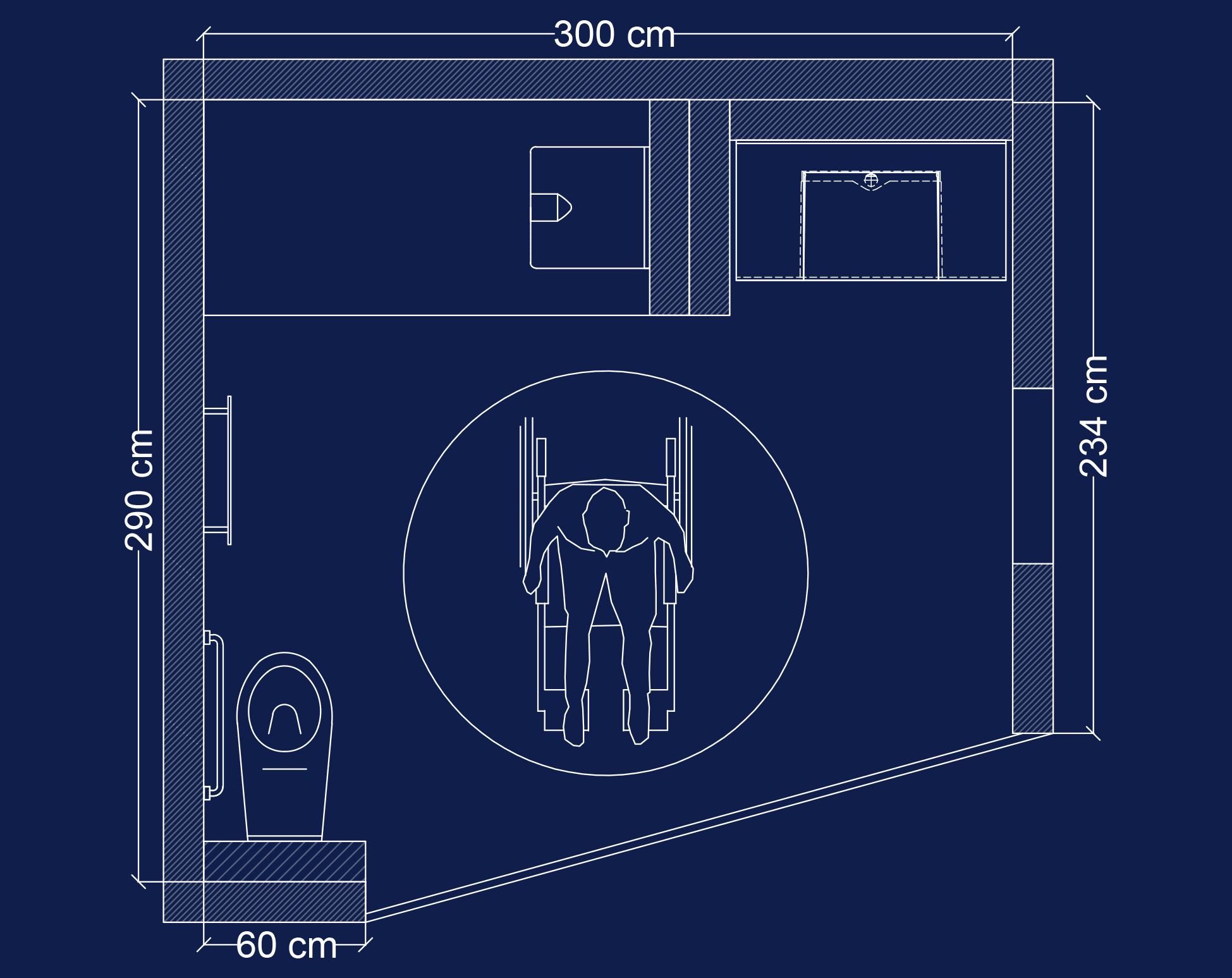 Plan 2D salle de bain Opa Oma